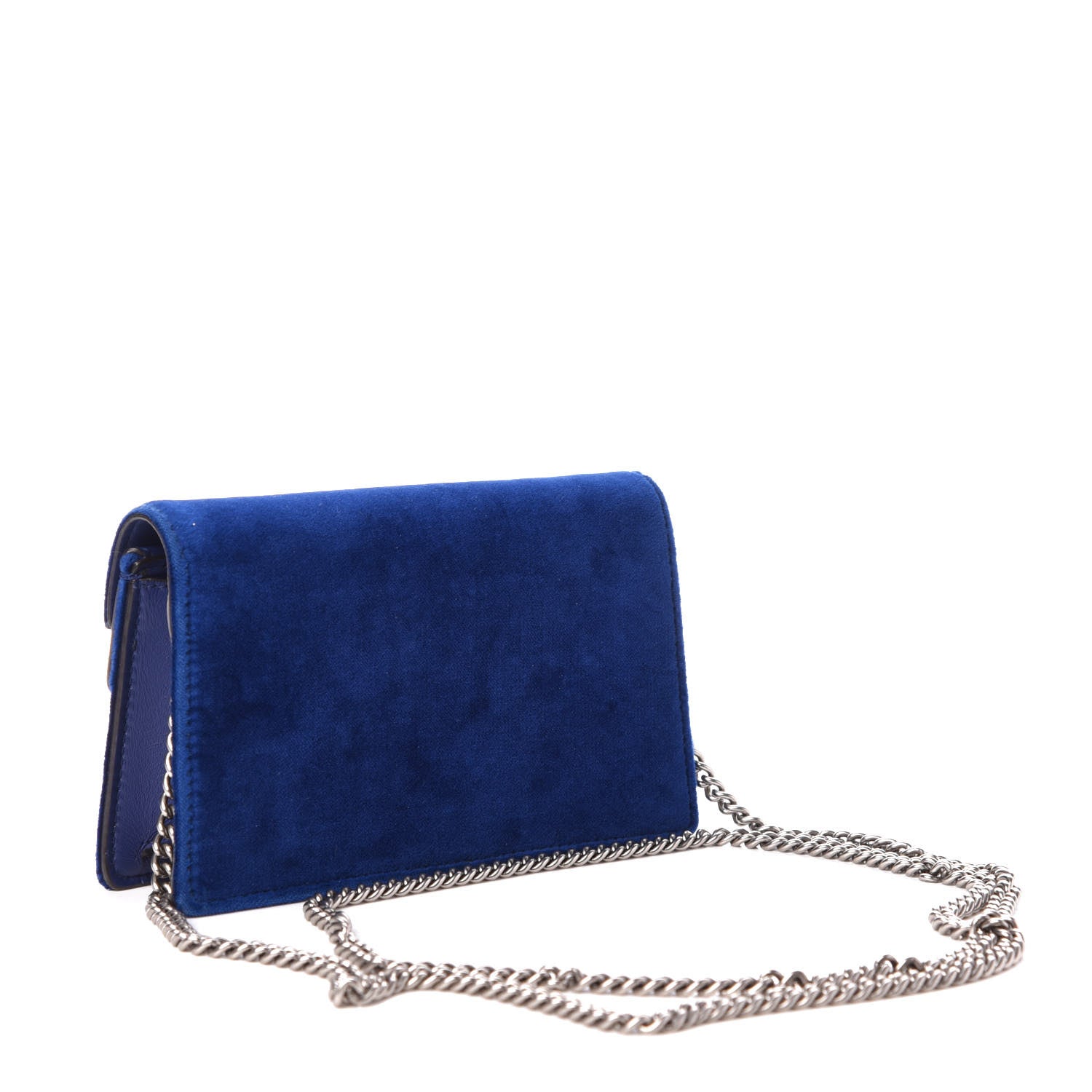Gucci Velvet Super Mini Dionysus Shoulder Bag Cobalt 3 of 11