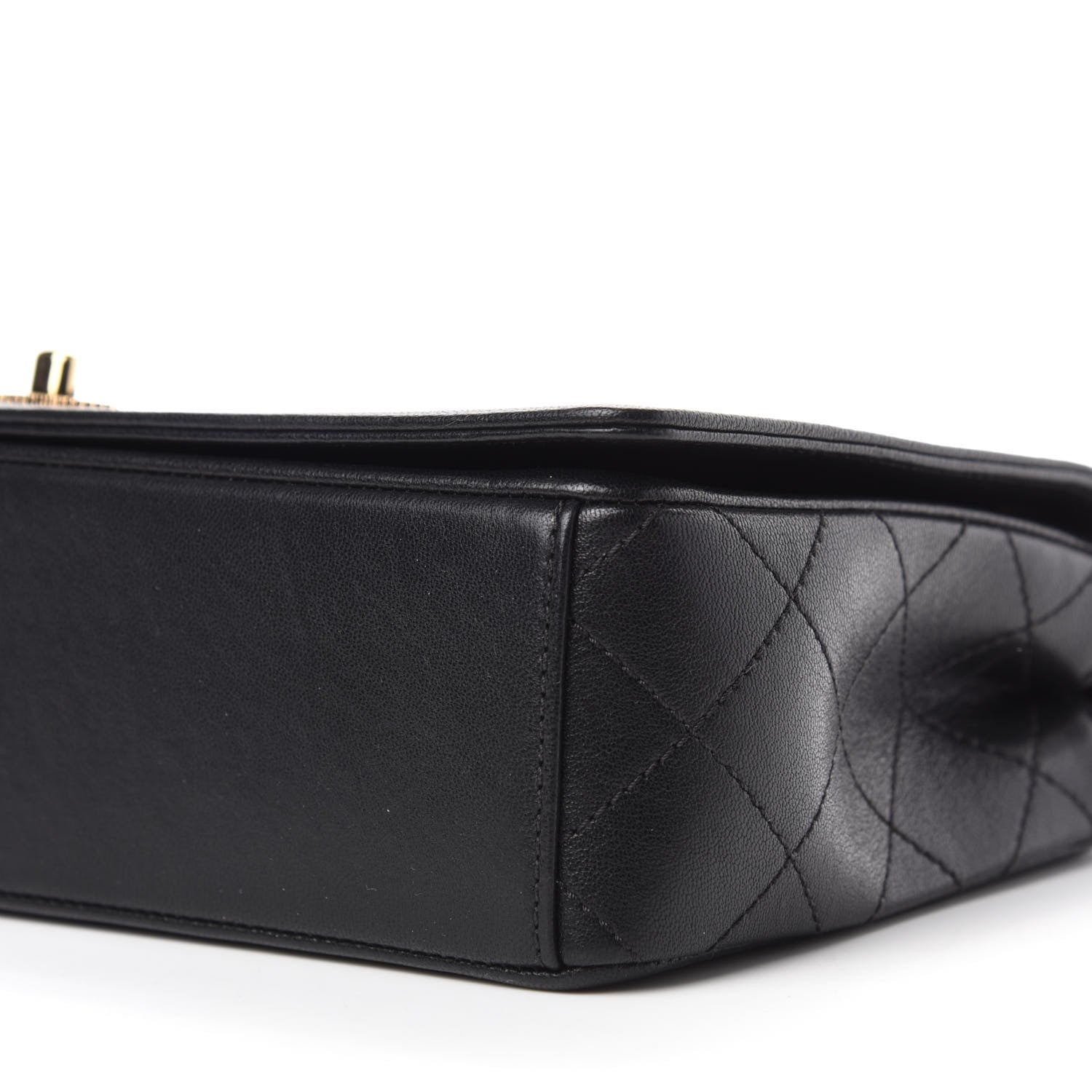 Chanel Sheepskin Quilted Vintage Mademoiselle Flap Black 7 of 11