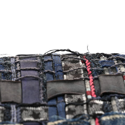 Chanel Lambskin Denim Tweed Medium Enchained Boy Flap Navy Blue 11 of 12