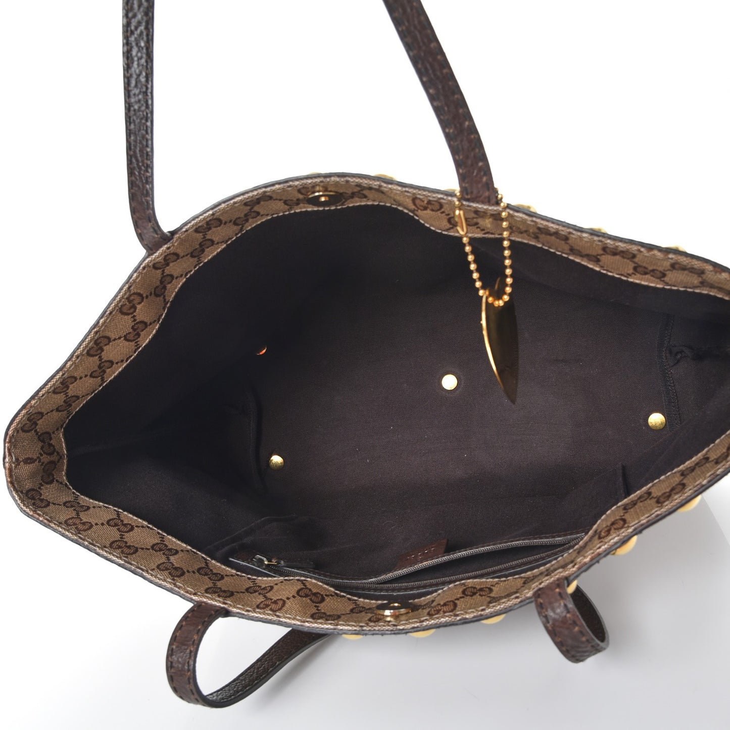 Crystal Monogram Medium Babouska Shopping Tote Dark Brown
