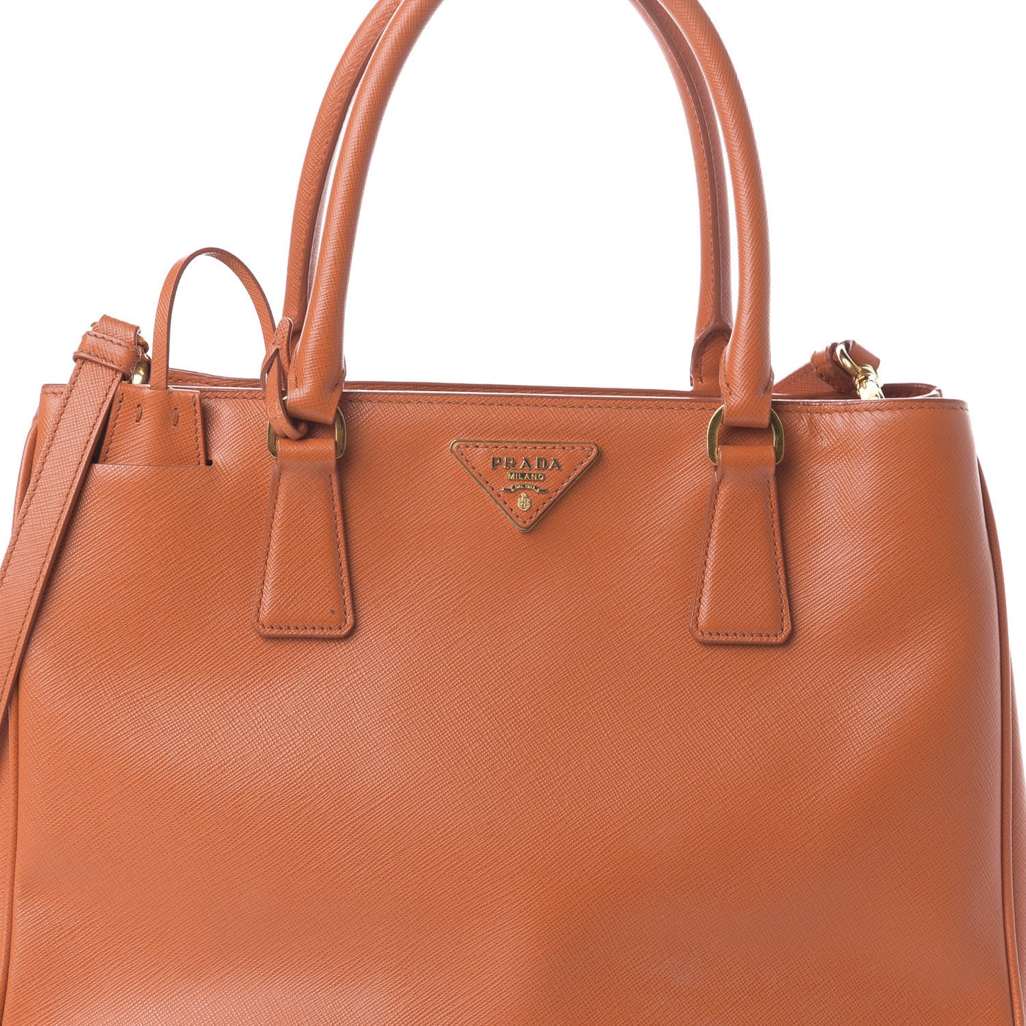 Saffiano Lux Medium Tote Papaya