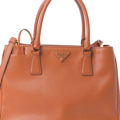 Prada Saffiano Lux Medium Tote Papaya 8 of 10
