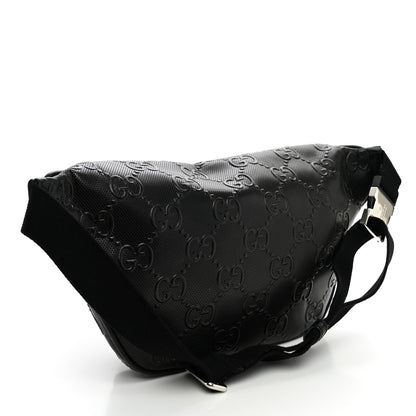 Gucci Calfskin GG Tennis Embossed Pocket Belt Bag Black 2 of 9