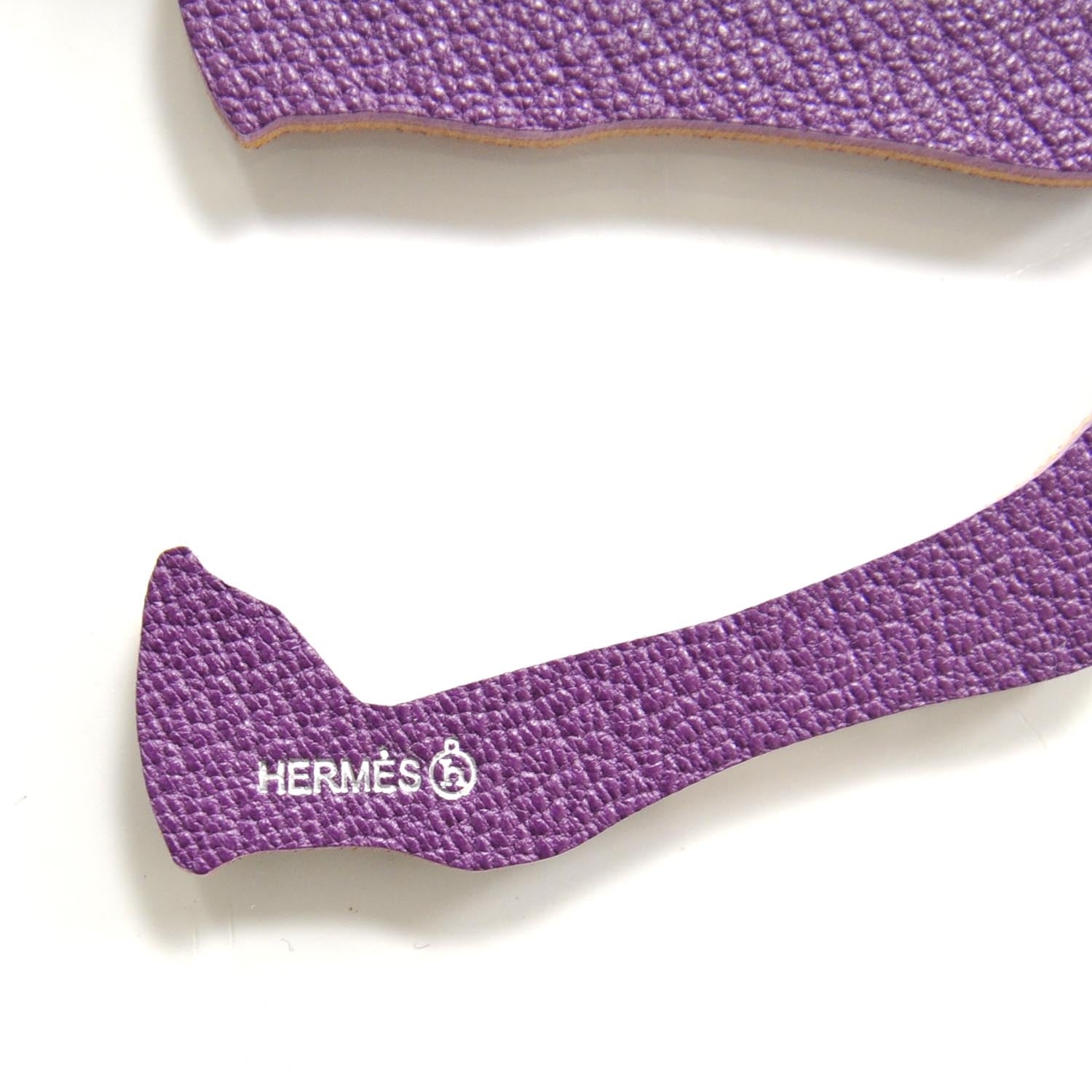 Hermes Leather Petit H Camel Bag Charm Tree Ornament 4 of 4