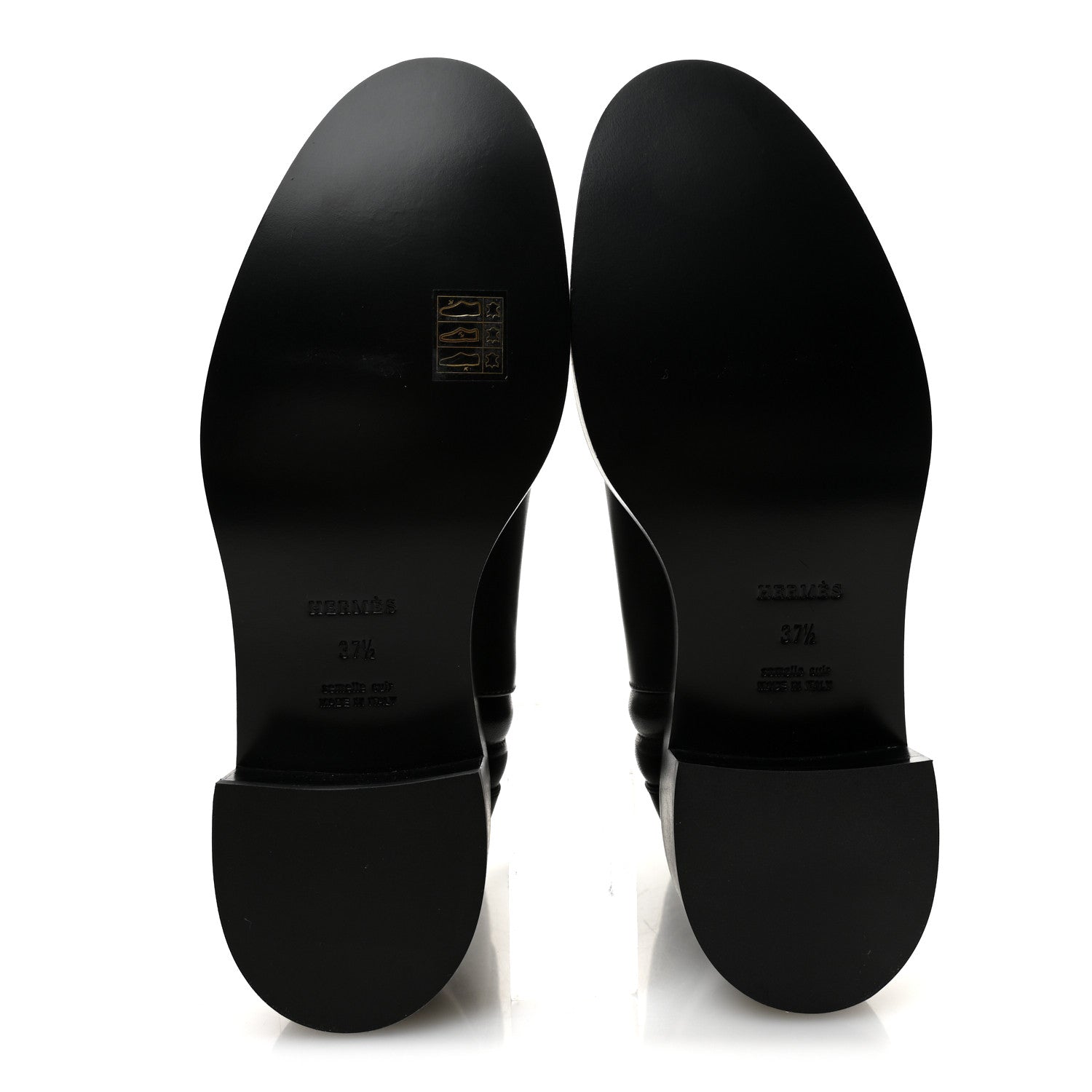 Hermes Calfskin Harper Ankle Boots 37.5 Black 5 of 9