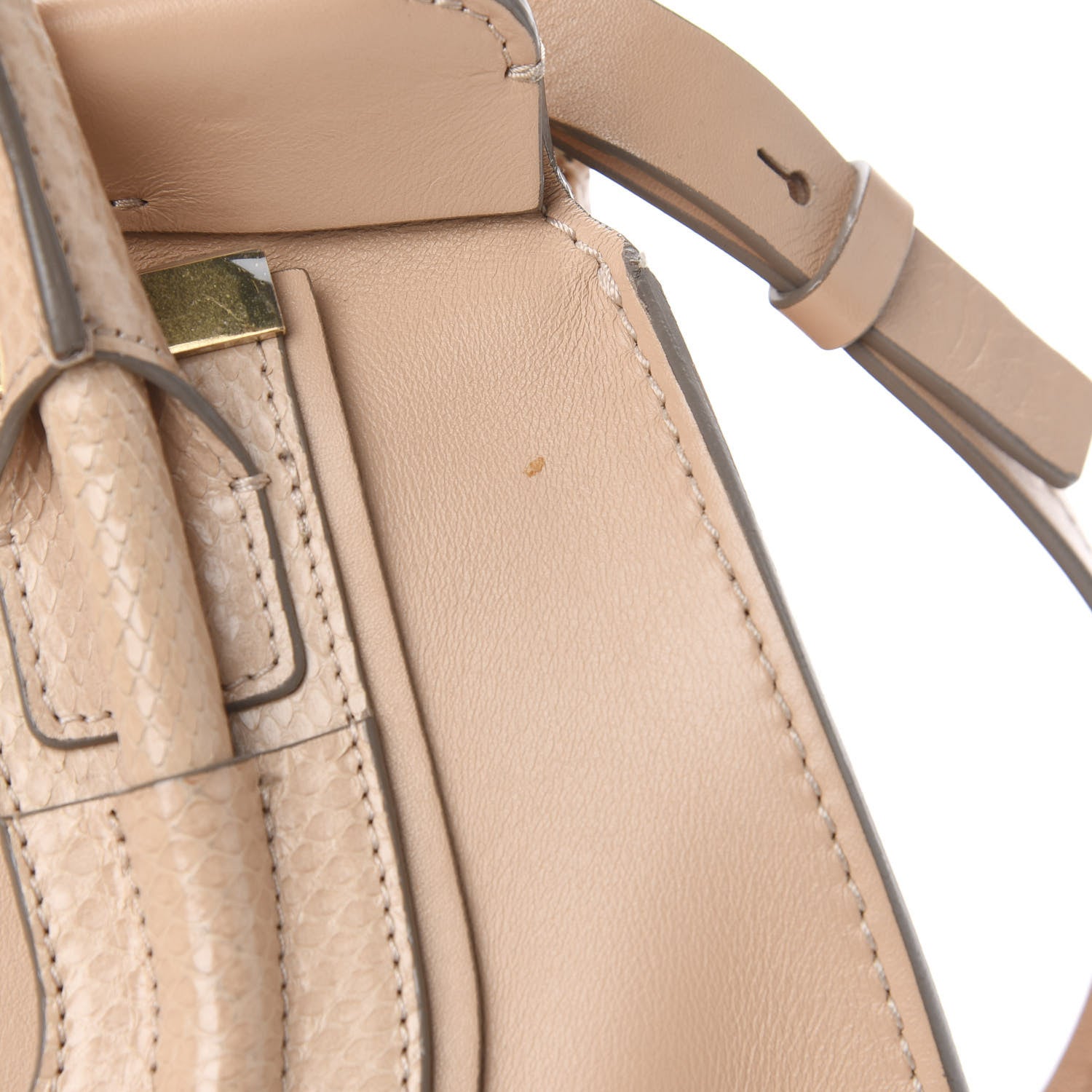 Chloe Calfskin Ayers Top Handle Shoulder Bag Beige 9 of 21