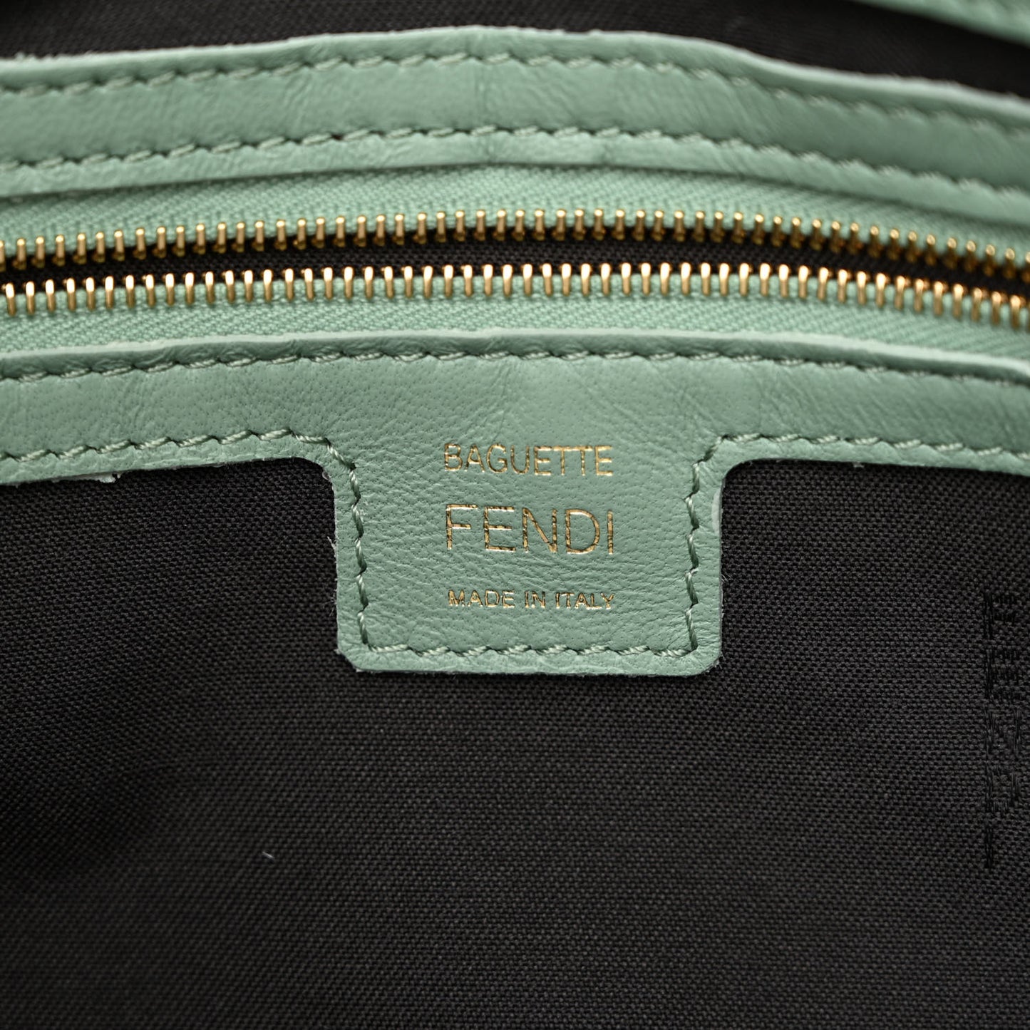 Nappa FF 1974 Embossed Baguette Menta