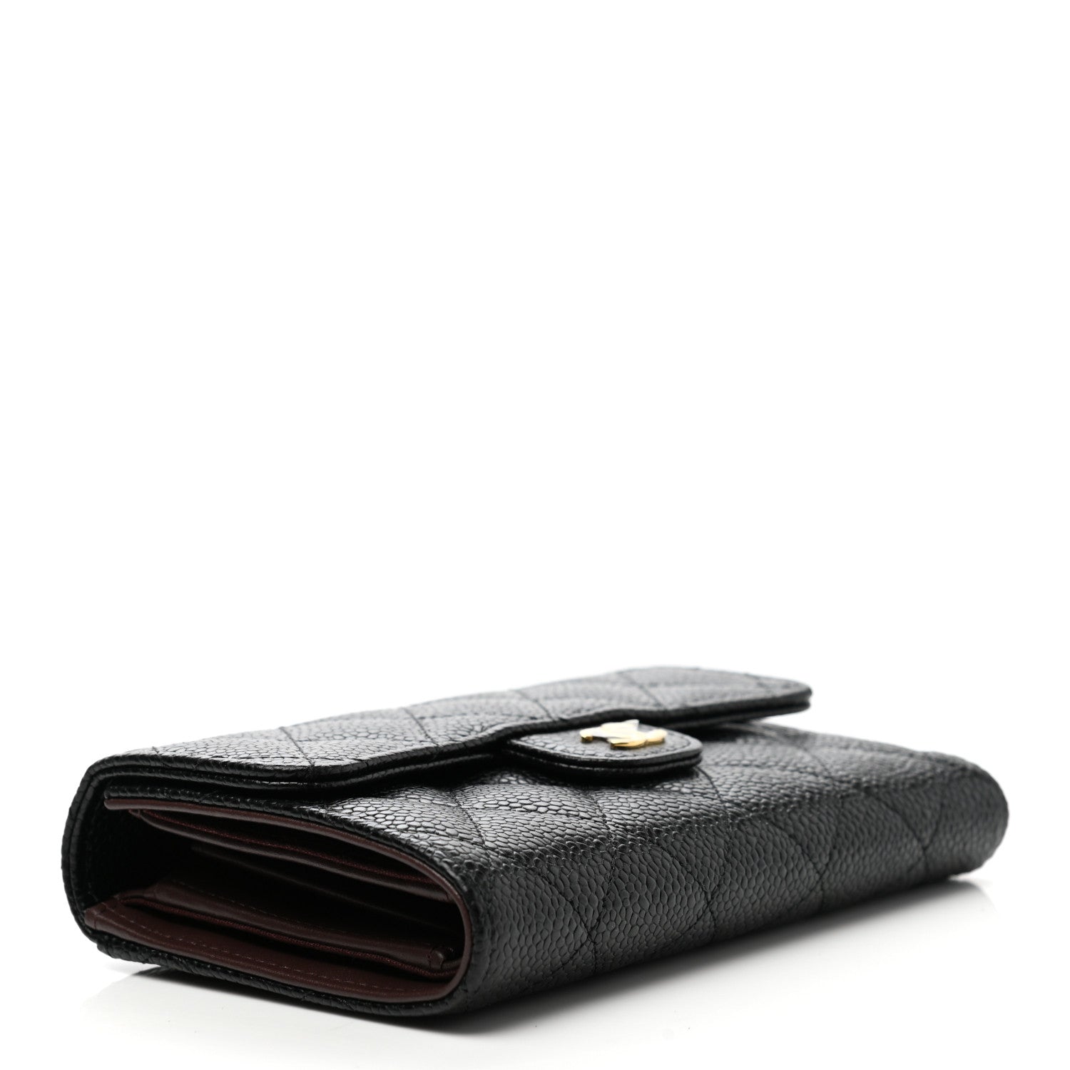 Chanel Caviar Quilted Medium Flap Wallet Black 4 of 9
