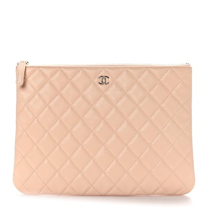 Chanel Caviar Quilted Medium Cosmetic Case Beige 1 of 7