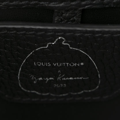 Louis Vuitton LV X YK Taurillon Inlaid Kusama Flowers Capucines BB Black 10 of 19