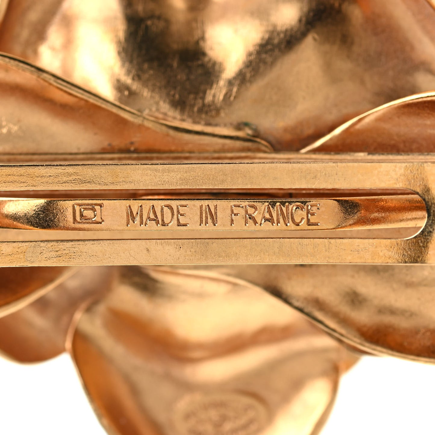 CC Rose Hair Clip Barette Gold