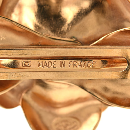 Chanel CC Rose Hair Clip Barette Gold 10 of 10