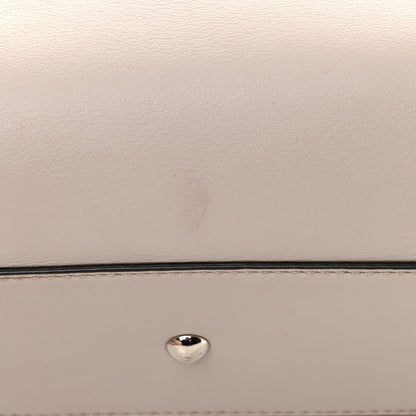 Fendi Vitello Seta Shiny Nappa Medium Peekaboo Iconic Satchel Grigio Polvere Bordeaux 15 of 15