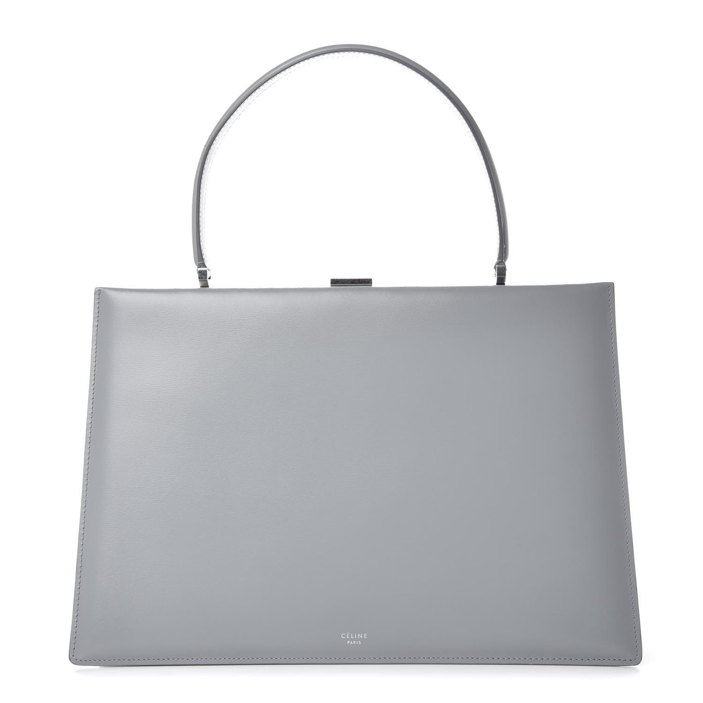 Patina Box Calfskin Medium Clasp Bag Grey