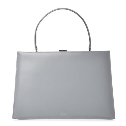 Celine Patina Box Calfskin Medium Clasp Bag Grey 1 of 10