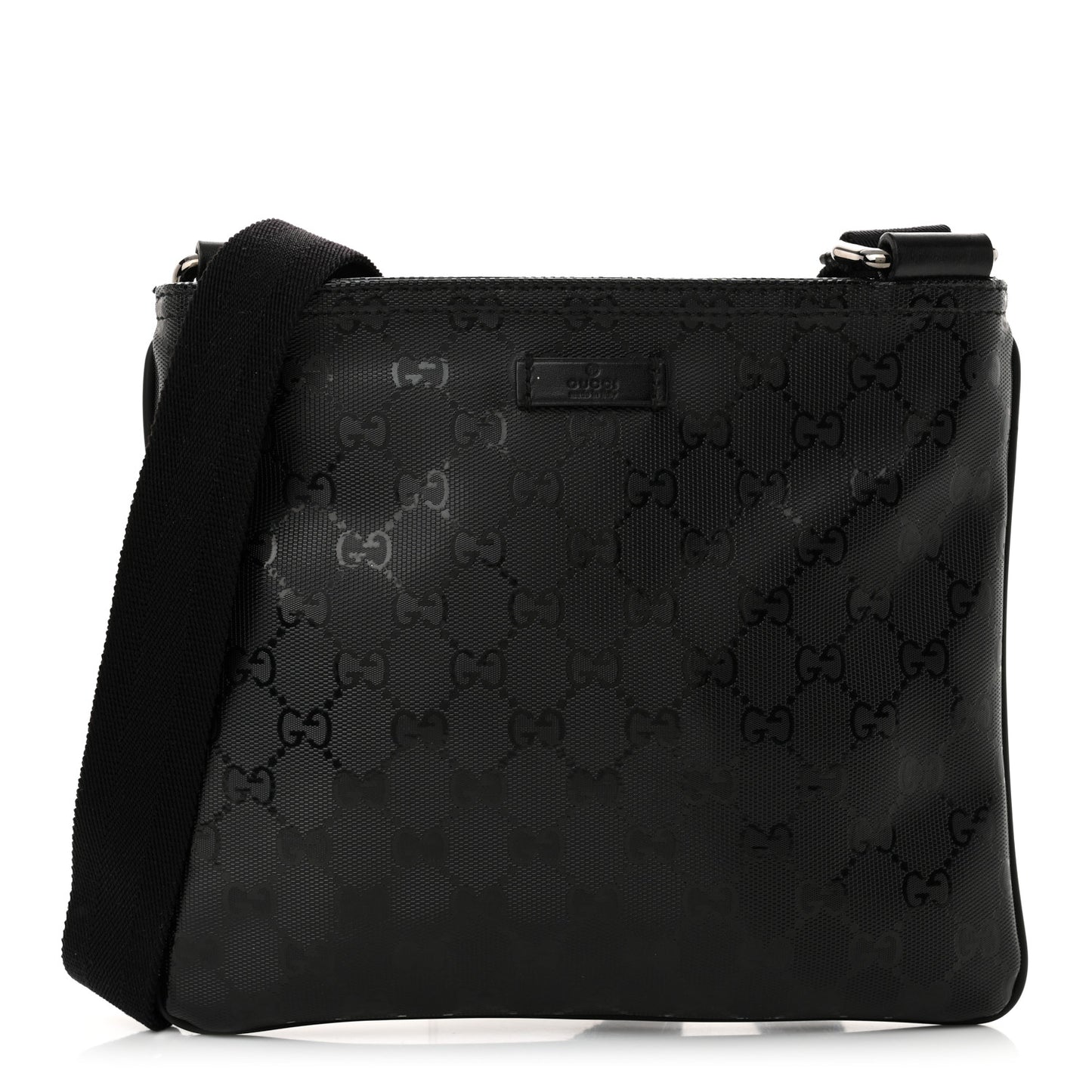 Imprime Monogram Small Flat Messenger Bag Black