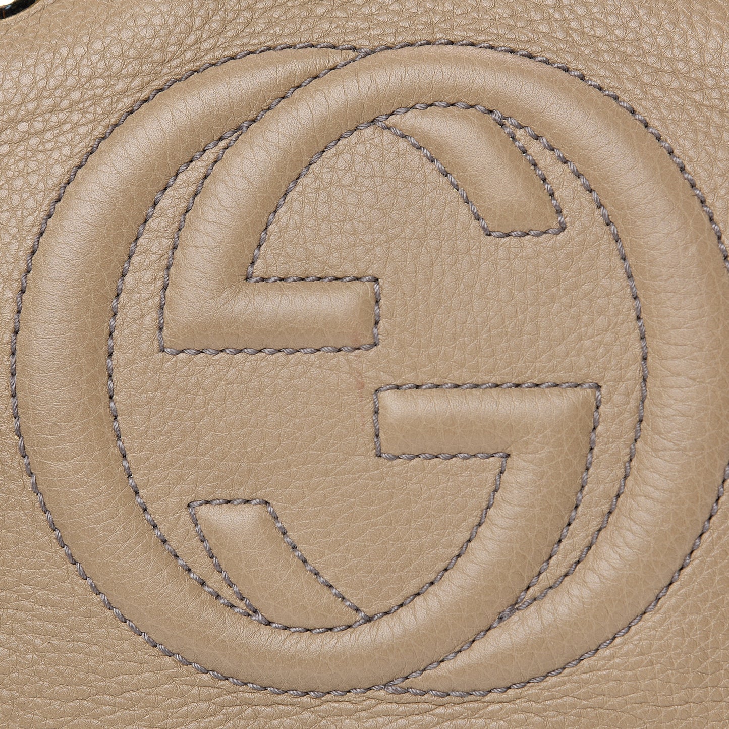 Pebbled Calfskin Small Soho Bowler Camelia
