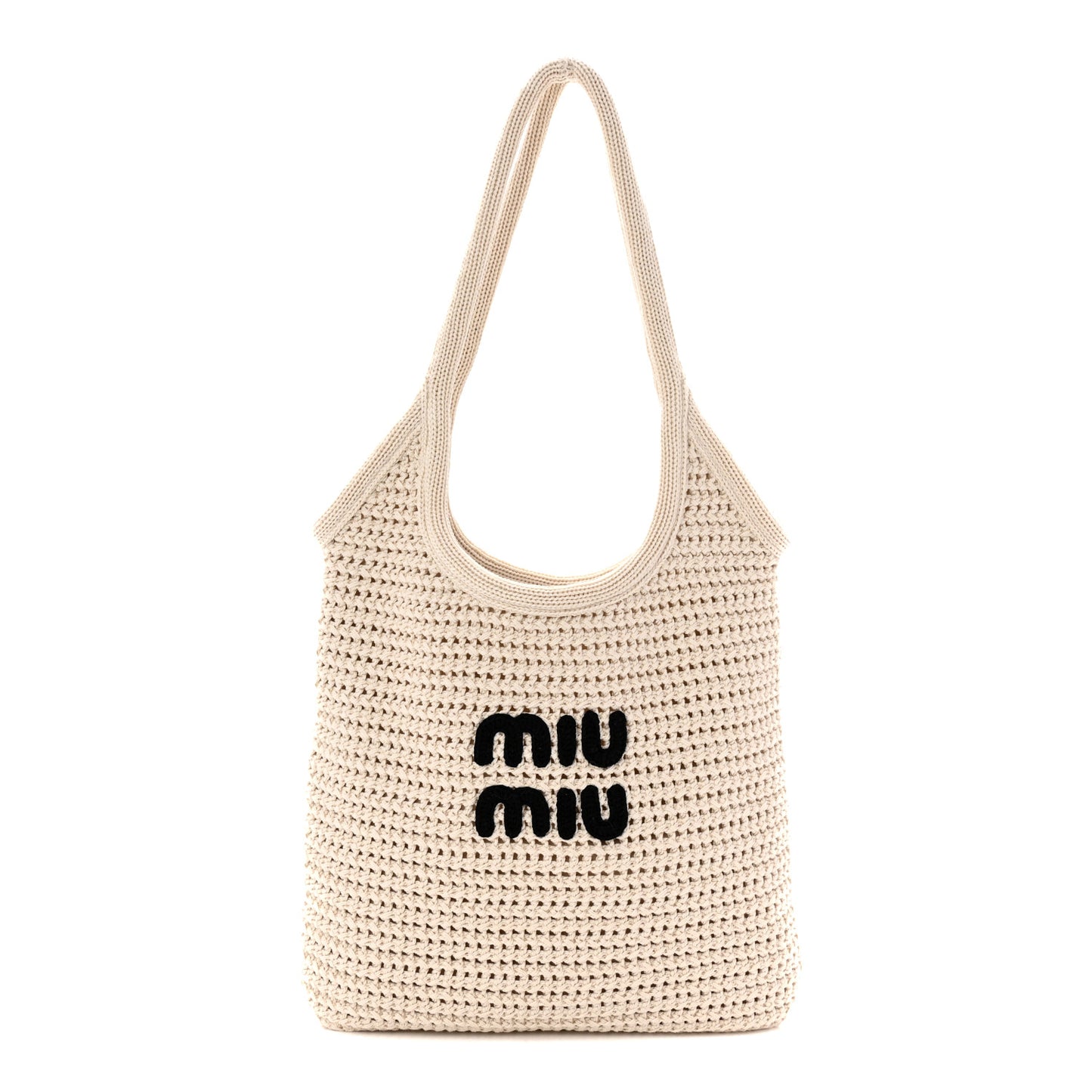 Cotton Crochet Ivy Bag Chalk White Black