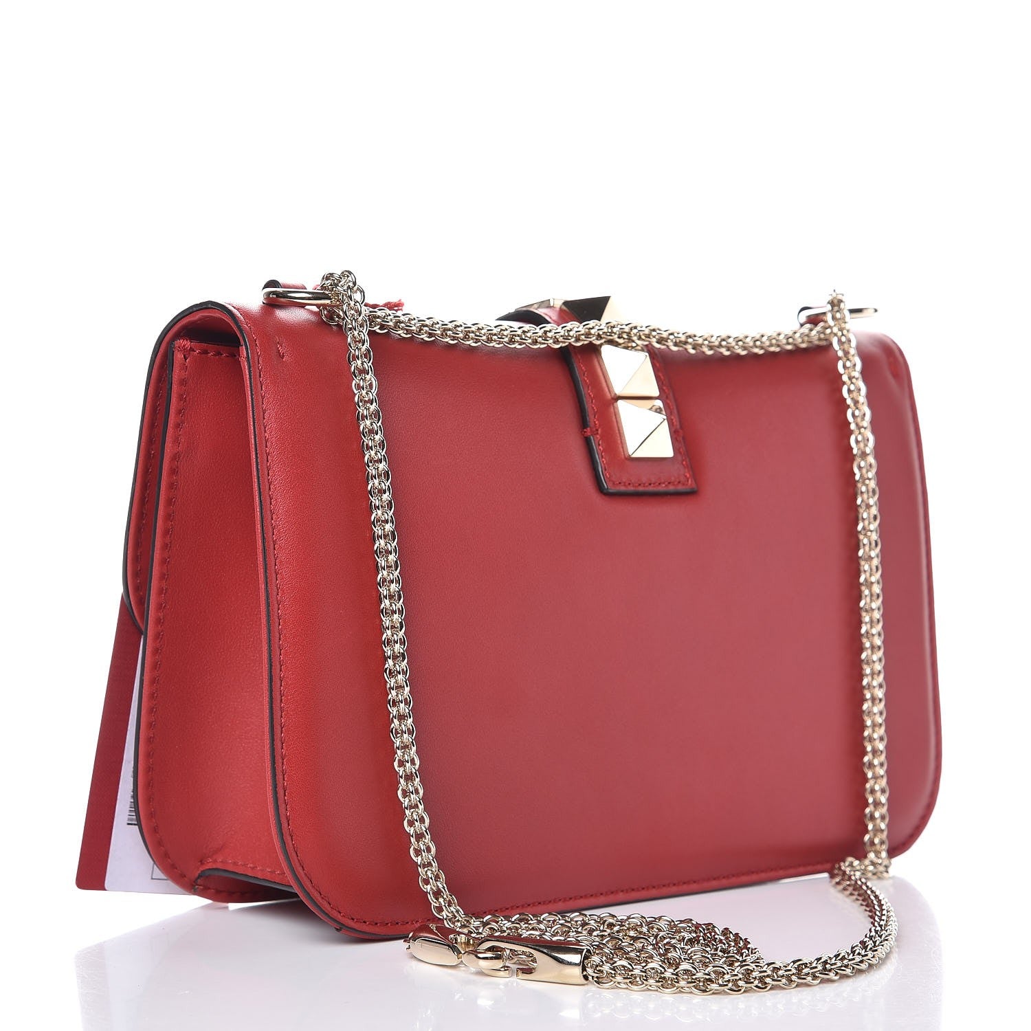 Valentino Garavani Vitello Medium Glam Lock Rockstud Flap Rosso Valentino 3 of 6