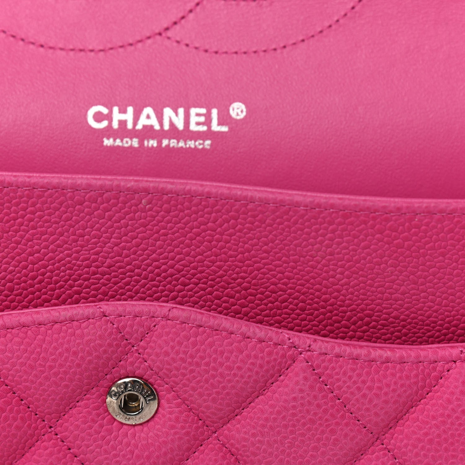 Chanel Iridescent Caviar Quilted Jumbo Double Flap Pink 10 of 13