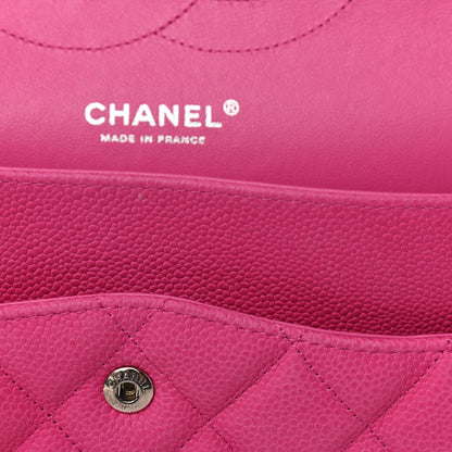 Chanel Iridescent Caviar Quilted Jumbo Double Flap Pink 10 of 13