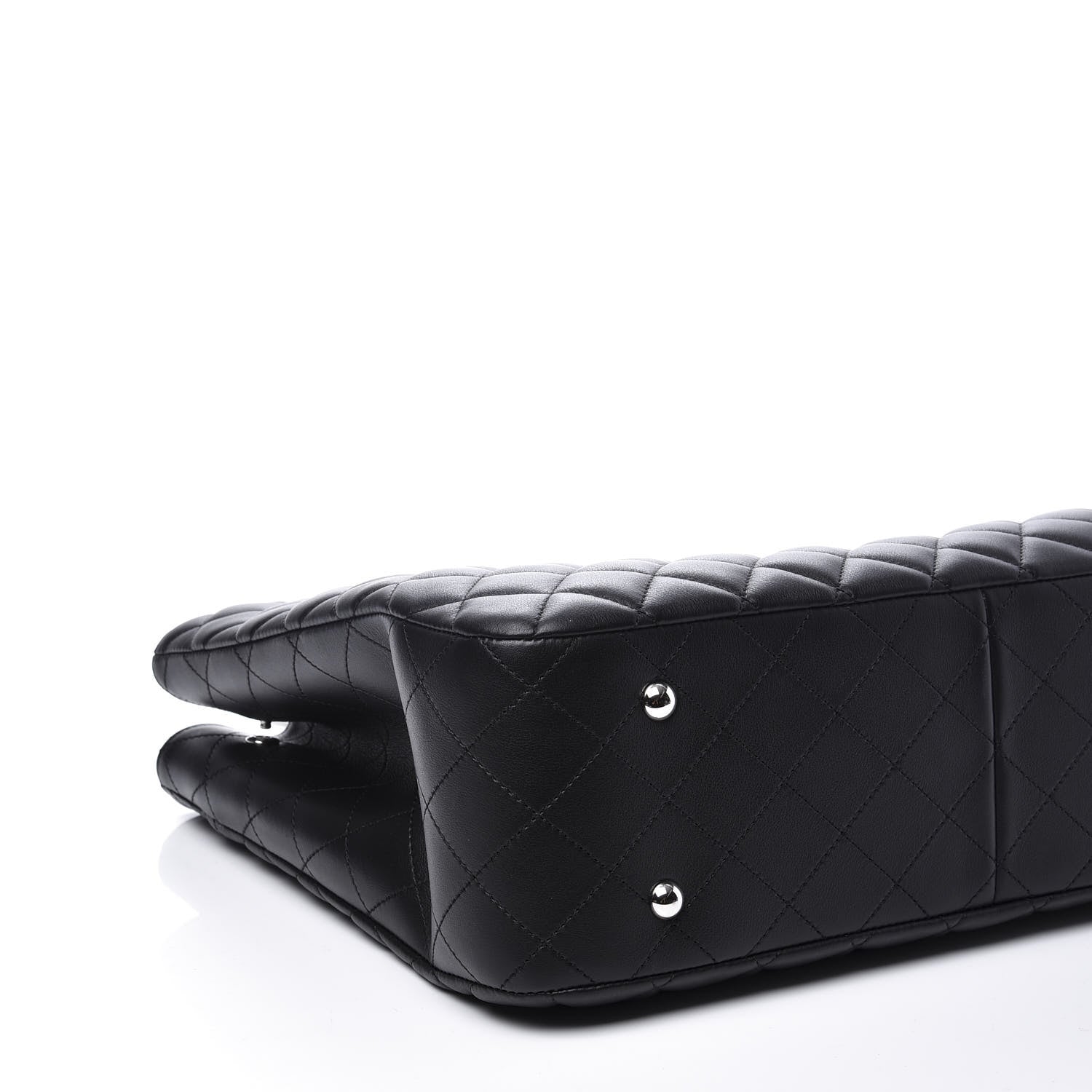 Chanel Calfskin Quilted Large CC Shopping Tote Black 5 of 11