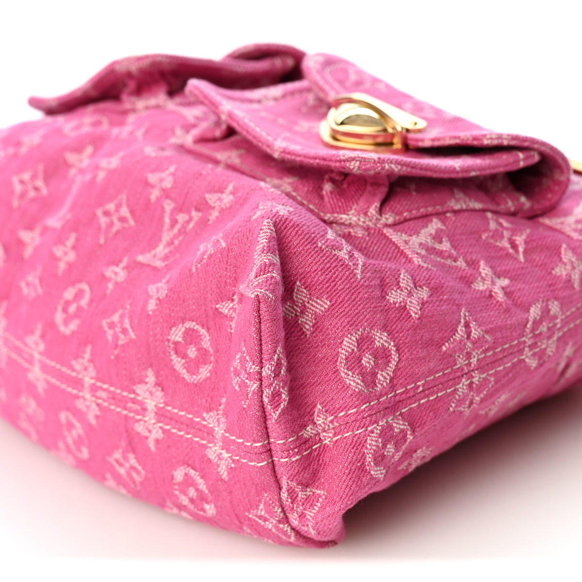 Monogram Denim Baggy NM Fuchsia