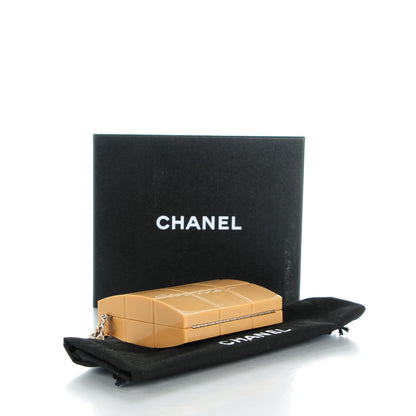 Chanel Plexiglass Minaudière Wristlet Clutch Beige 4 of 8