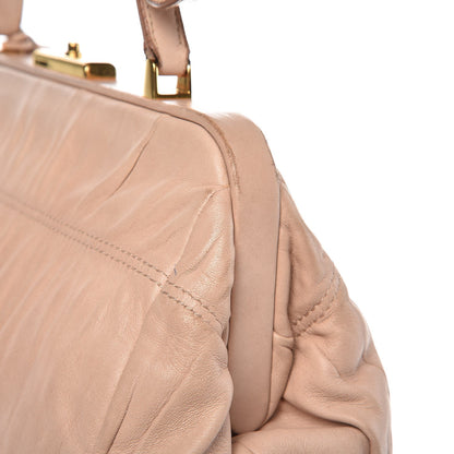 Prada Nappa Dressy Gaufre Framed Tote Cipria 17 of 24