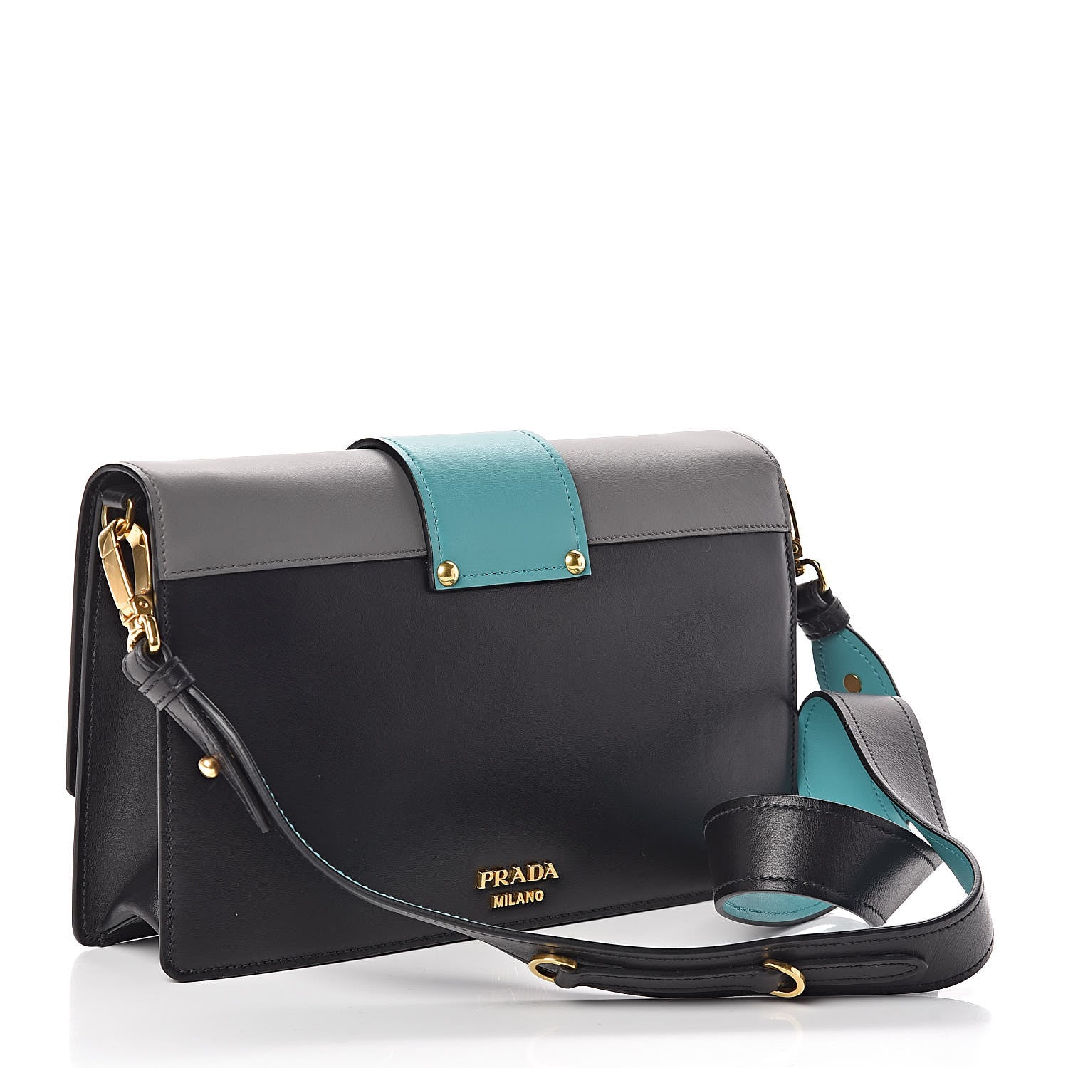 Prada City Calf Ribbon Bag Marmo Black Giada 3 of 13