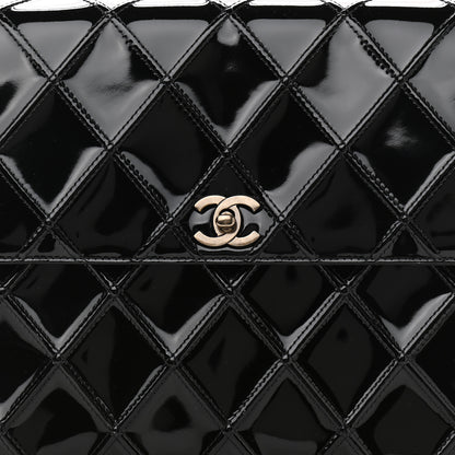Chanel Patent Quilted Shoulder Bag Black 11 of 11