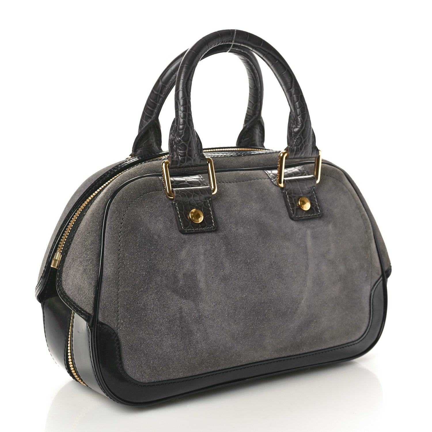 Louis Vuitton Havane Stamped Trunk Bowler PM Gray 3 of 9