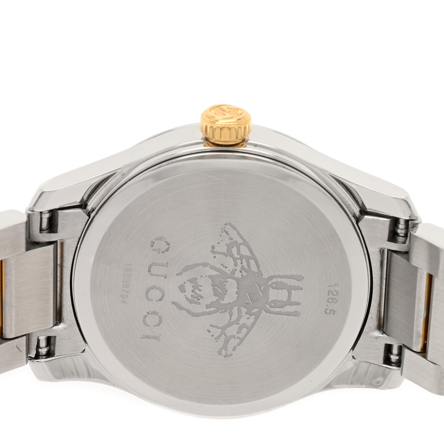 Gucci Stainless Steel 27mm G-Timeless Two Tone Cat Quartz Watch 4 of 5