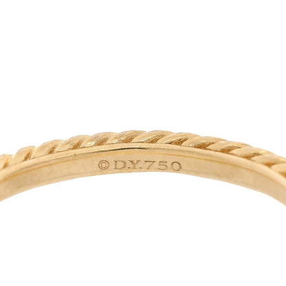 David Yurman 18K Yellow Gold 2mm Cable Classics Band Ring 55 7.25 5 of 6