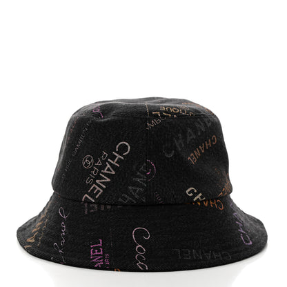 Chanel Denim Mood Cloche Bucket Hat S Black 6 of 8