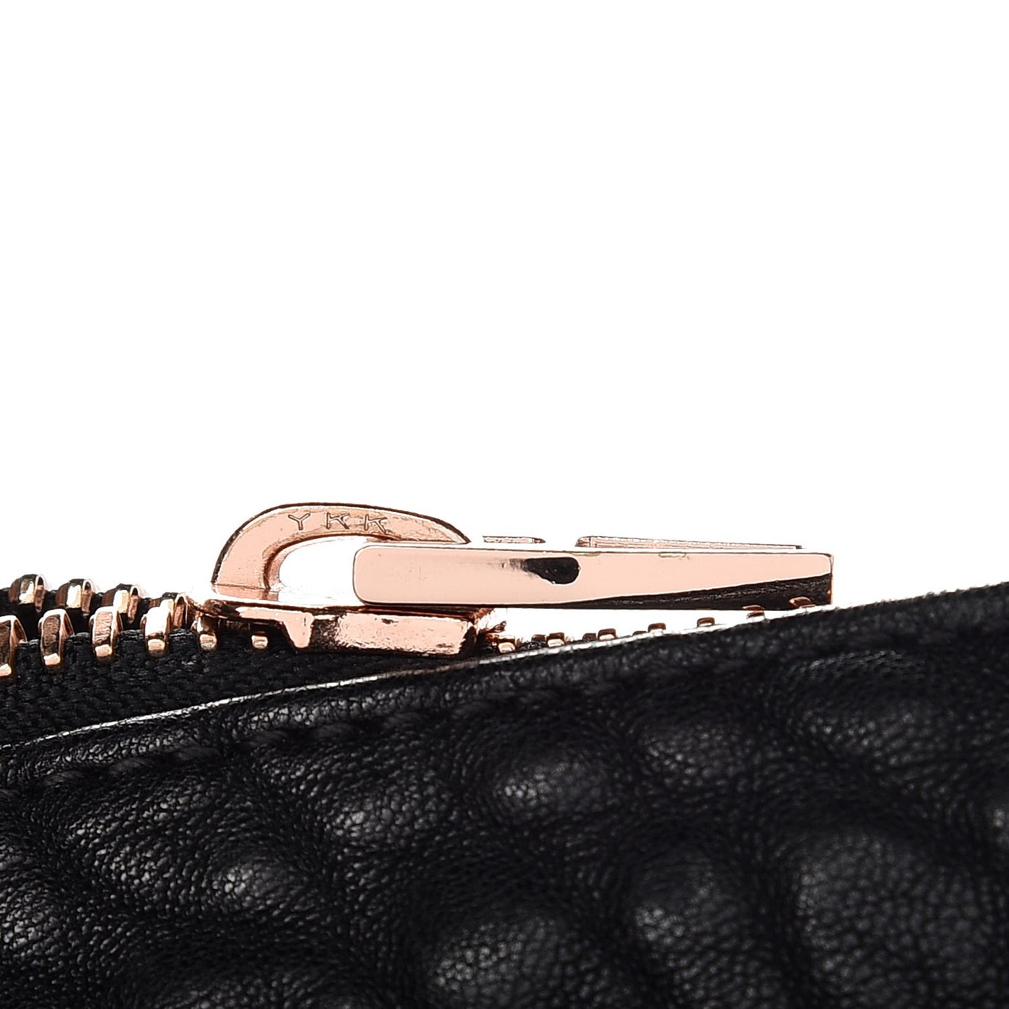 Pebbled Lambskin Rocco Black Rose Gold Hardware