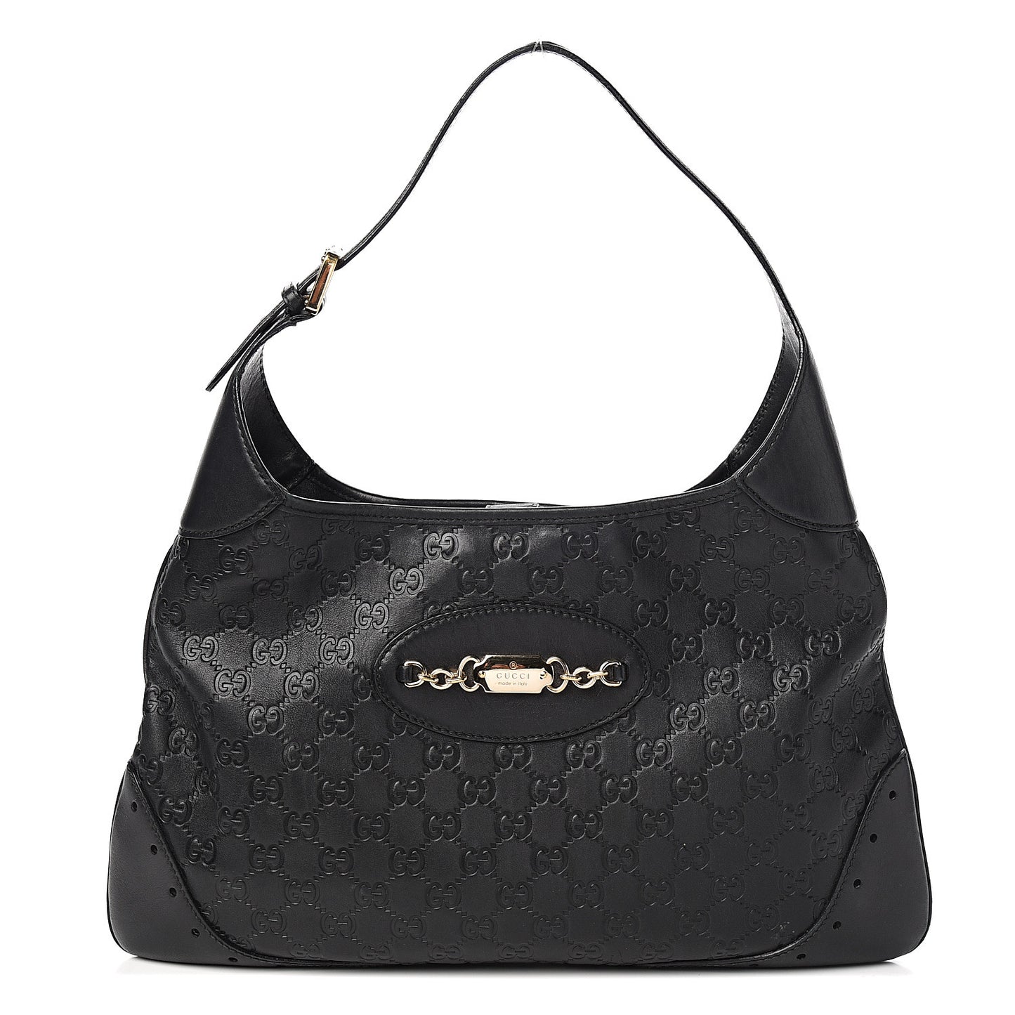 Guccissima Punch Hobo Black