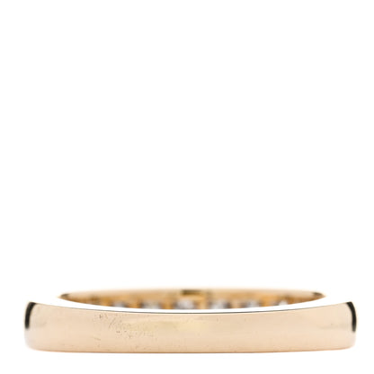 Tiffany 18K Yellow Gold Diamond 3mm Half Circle Wedding Band Ring 48 4.5 3 of 5