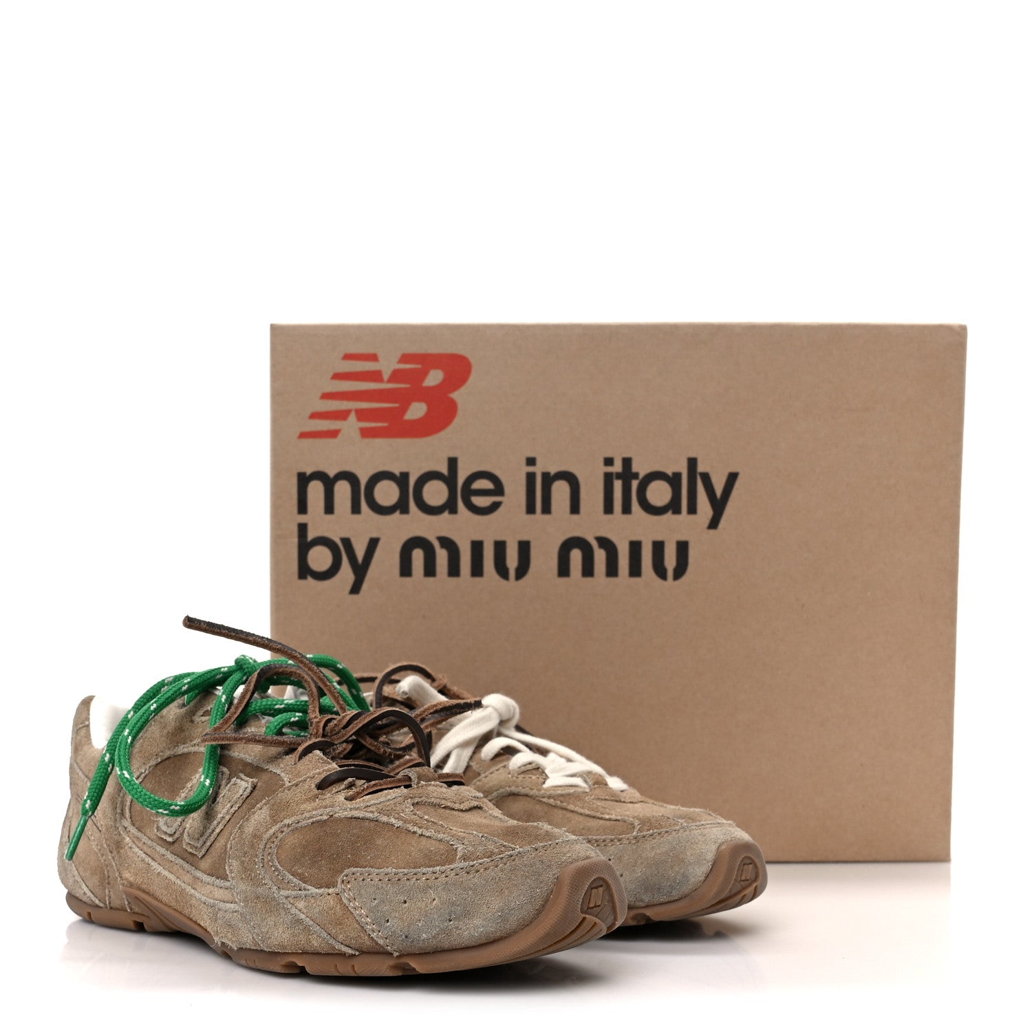 Miu Miu X NEW BALANCE Suede 530 SL Sneakers 38 Ecru 1821371