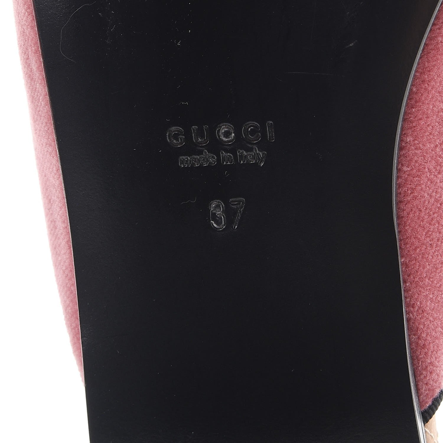 Gucci Velvet Embellished Evening Slippers 37 Pink 6 of 8