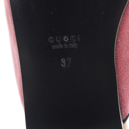 Gucci Velvet Embellished Evening Slippers 37 Pink 6 of 8