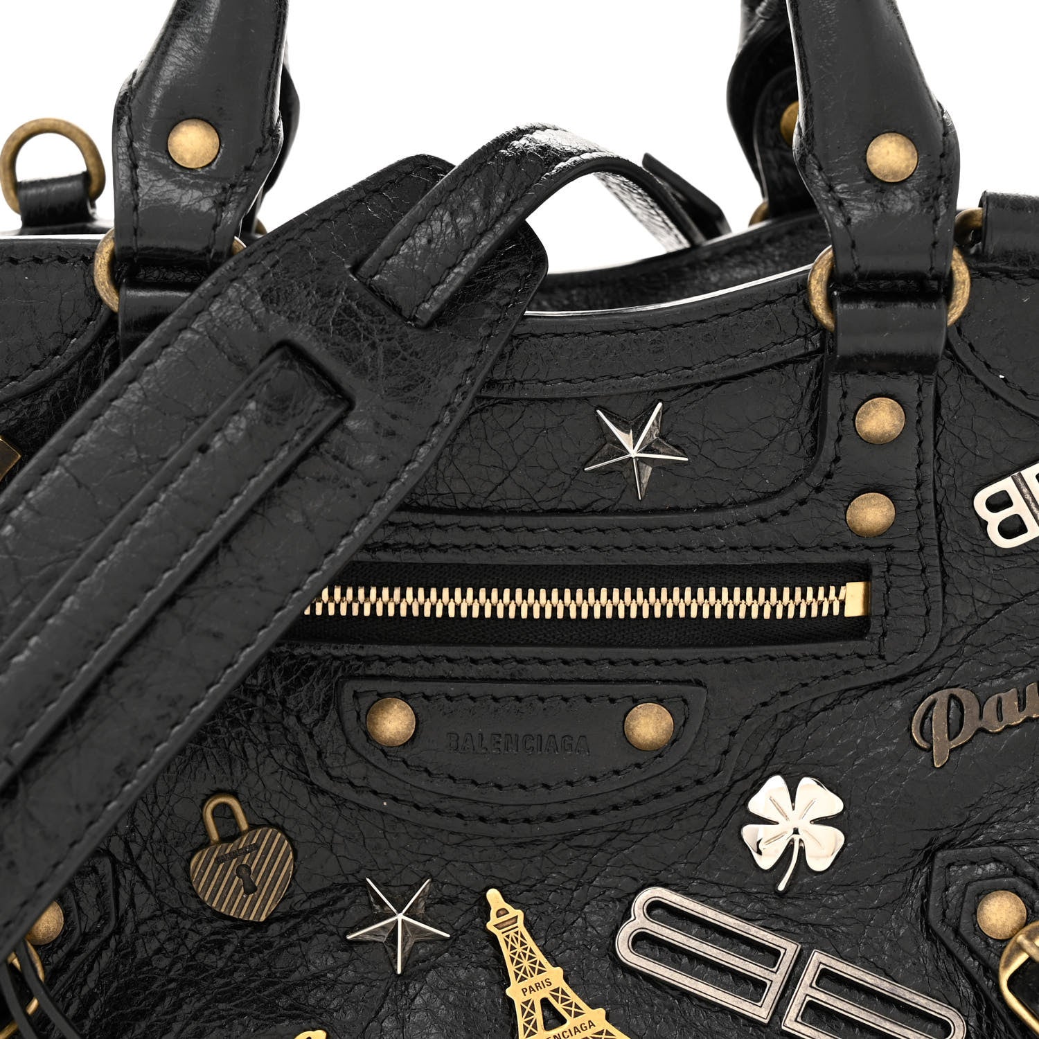 Balenciaga Agneau Neo Classic Hardware Pins Mini City Black 7 of 9