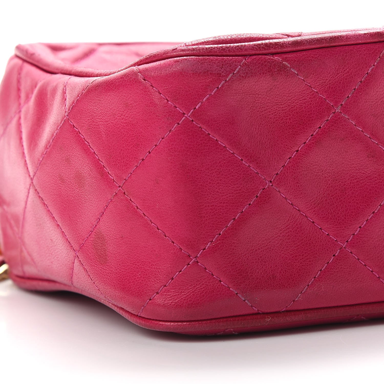 Chanel Lambskin Quilted CC Tassel Camera Case Pink 9 of 12