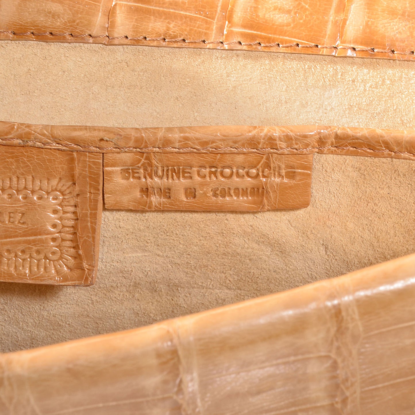 Crocodile Clutch Beige