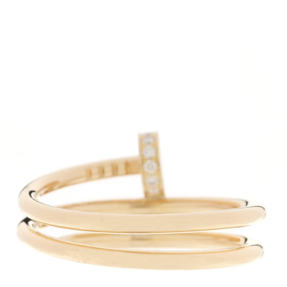 Cartier 18K Yellow Gold Diamond Double Juste Un Clou Ring 58 8.25 3 of 6