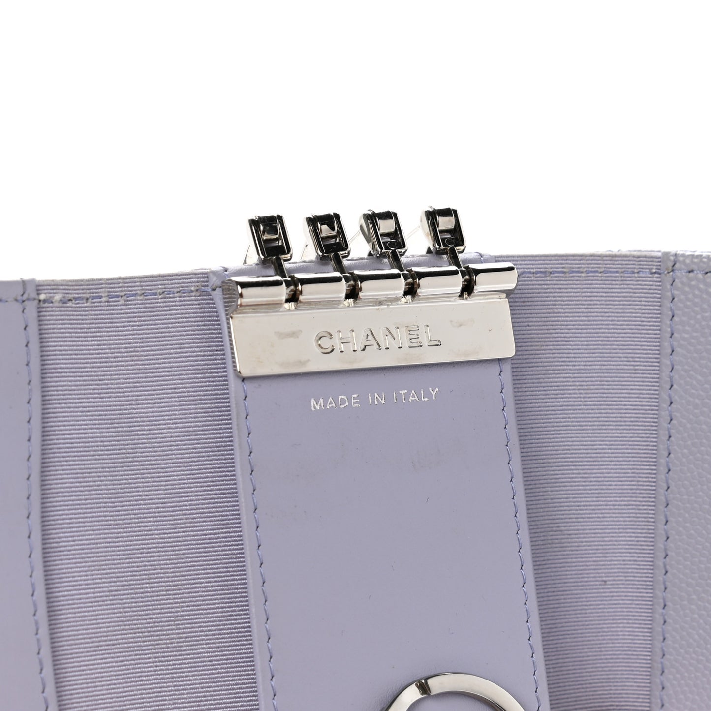 Caviar Quilted Classic 4 Key Holder Wallet Light Purple
