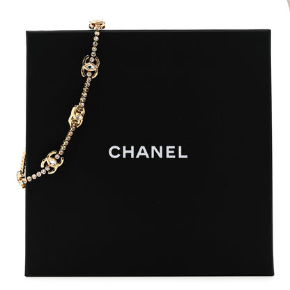 Chanel Metal Crystal CC Marquise Choker Gold 6 of 6