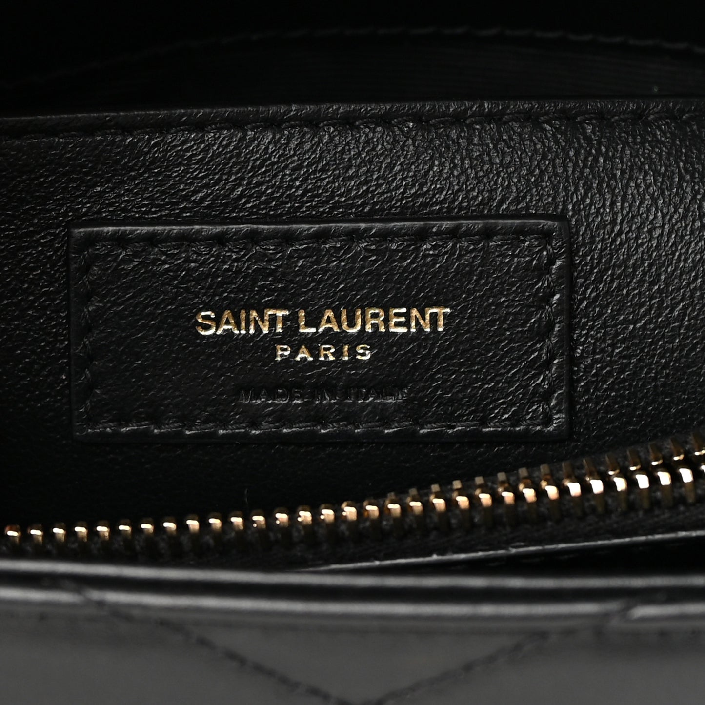 Calfskin Y Quilted Monogram Small Loulou Chain Satchel Black