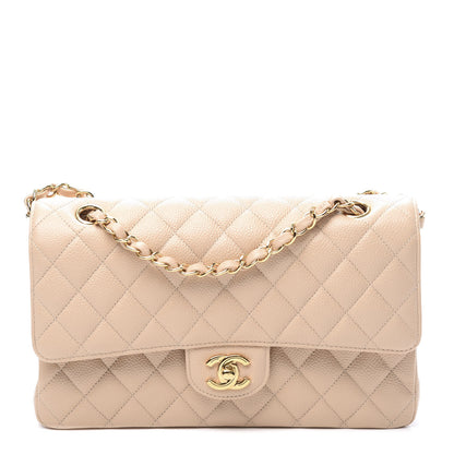 Chanel Caviar Quilted Medium Double Flap Beige Clair 1 of 10