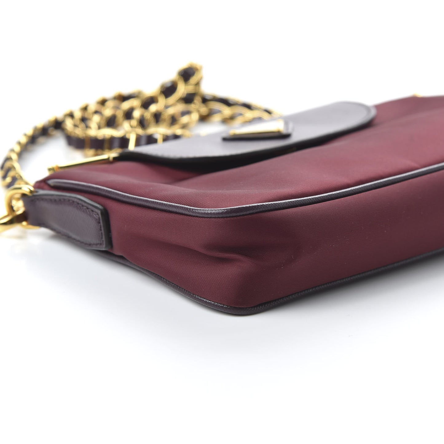 Tessuto Nylon Saffiano Crossbody Bag Granato